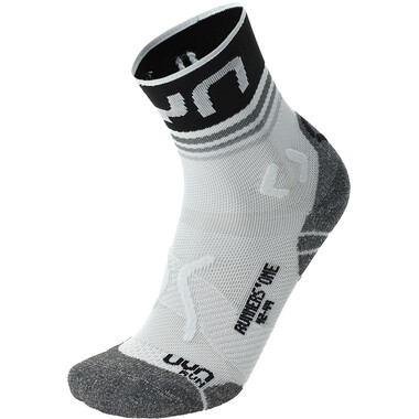Calcetines UYN RUNNER'S ONE SHORT Blanco/Gris 2023 0